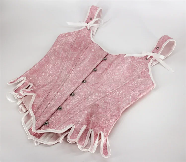 Женский винтажный Готический корсет-бюстье с бретельками и стальными косточками