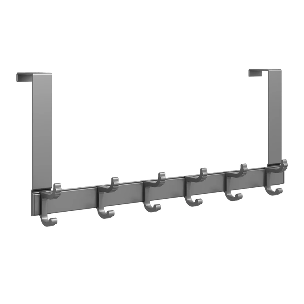 

Behind Door Hooks Rack Punch-free Clothes Hat Finishing Hanger Aluminum Thicken Coat Storage Rack Bedroom Organizer Accessory