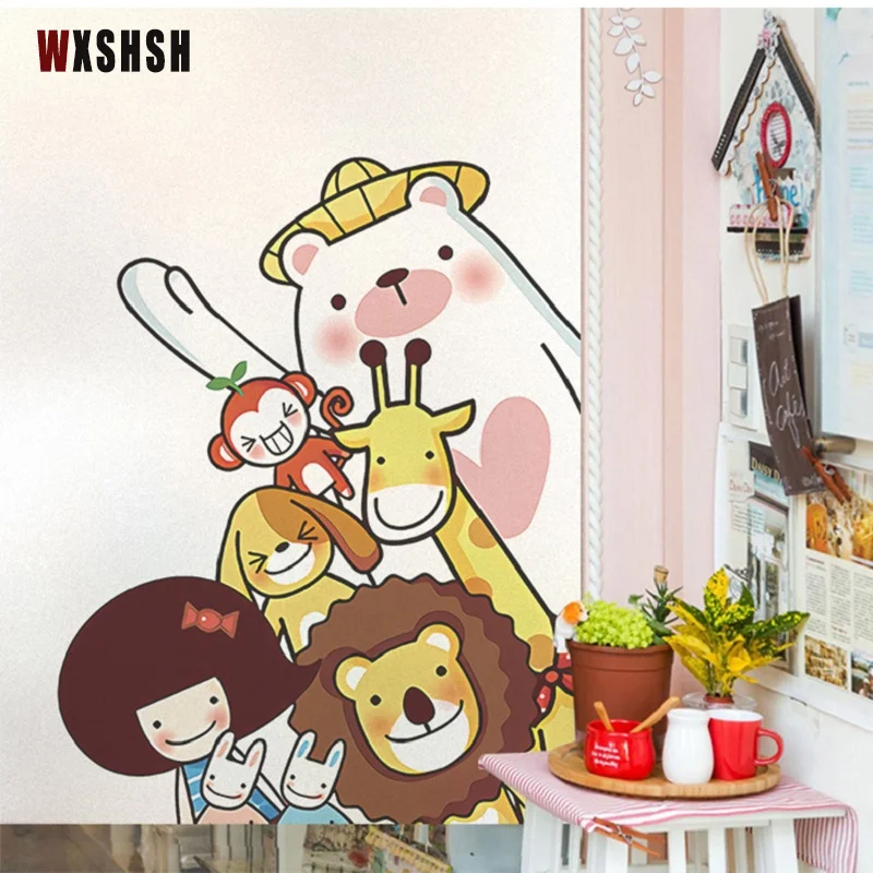 Стеклянная пленка индивидуального размера статическая липкая декоративная для