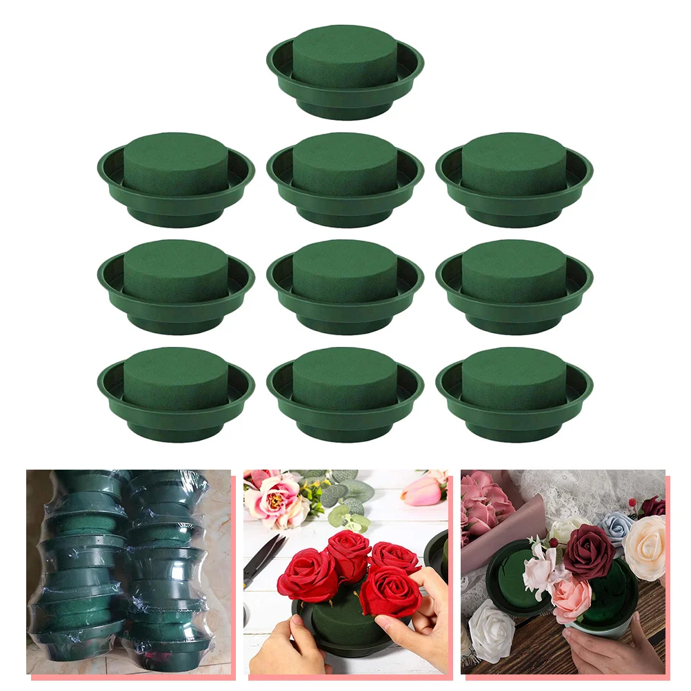 

10 шт., Цветочный зеленый поднос для украшения цветов