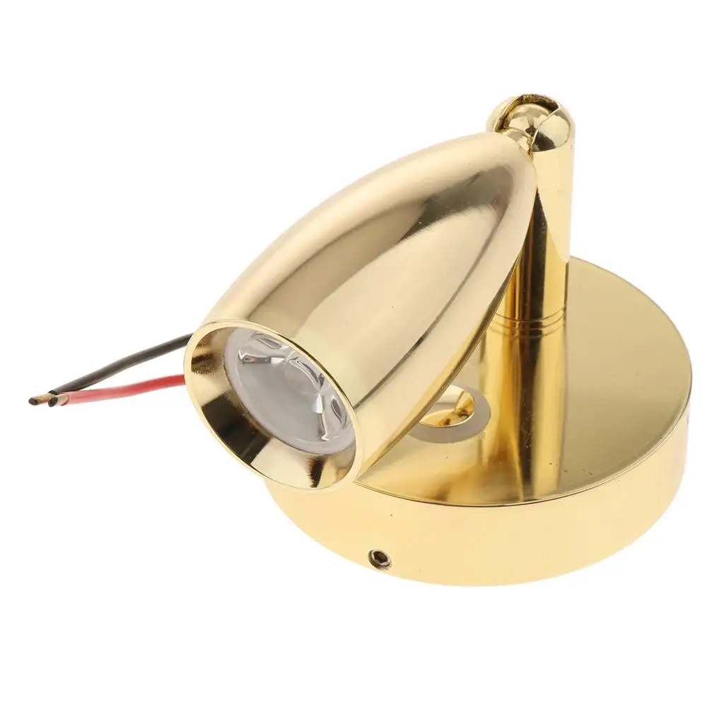 

RV Boat 12V 3W светодиодный Ночная лампа для чтения настенное крепление золотистого цвета