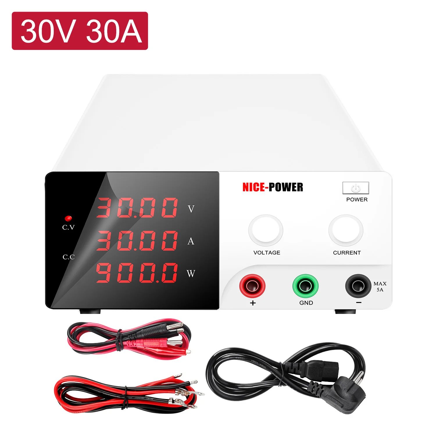 

Профессиональный лабораторный блок питания с регулируемым постоянным током 30 в 30 А 60 в 10 А Импульсный настольный источник питания светодио...