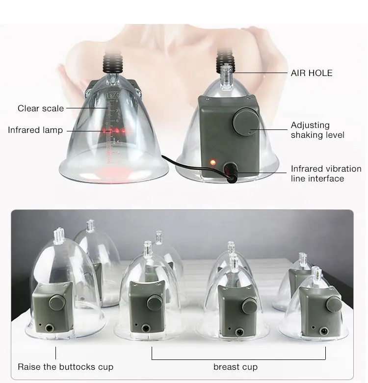 Портативный вакуумный массажер для подтяжки ягодиц насос увеличения лифтинг