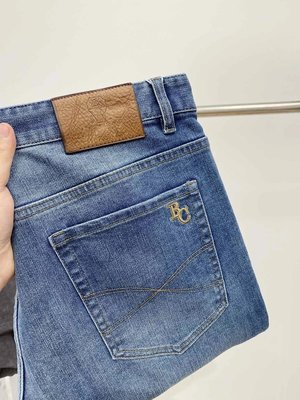 BILLIONAIRE OECHSLI Jeans Thick Cotton Men 2025 Autumn Winter new Straight Embroidery comfortable Quality size 29-42 Pants