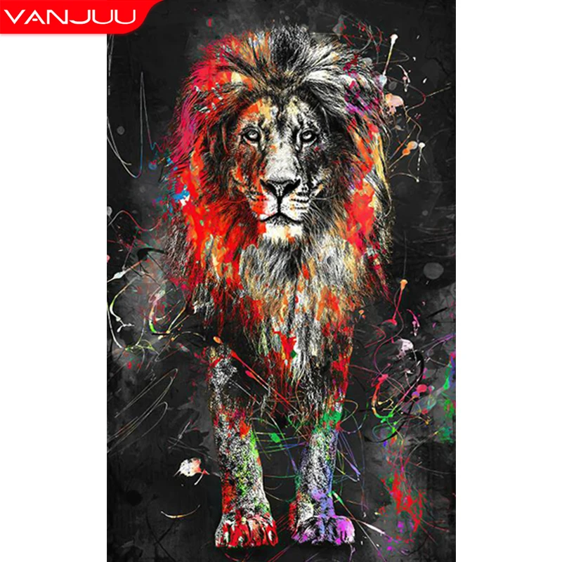 

5D Diamond Painting Lion Full Drill Diamond Mosaic Animal Diamond Embroidery DIY Rhinestones Home Decor Gift