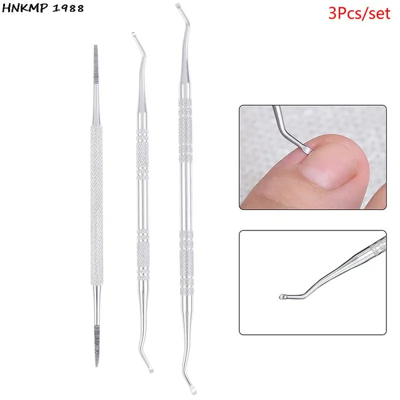 

3pcs Toe Nail Care Hook Ingrown Double Ended Ingrown Toe Correction Lifter File Manicure Pedicure Toenails Clean Foot Care Tool