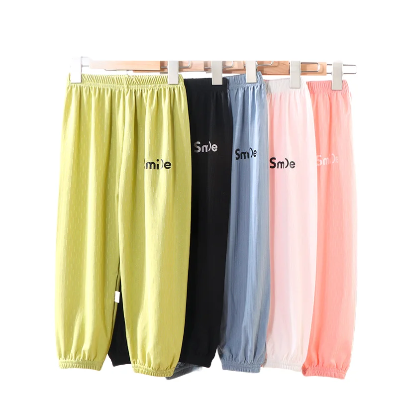 

Spring Autumn Toddler Baby Pant New Loose Fashion Ankle-Length Trousers Kid Boy Girl Sweatpants Letter Cotton Mosquito Mid Pants