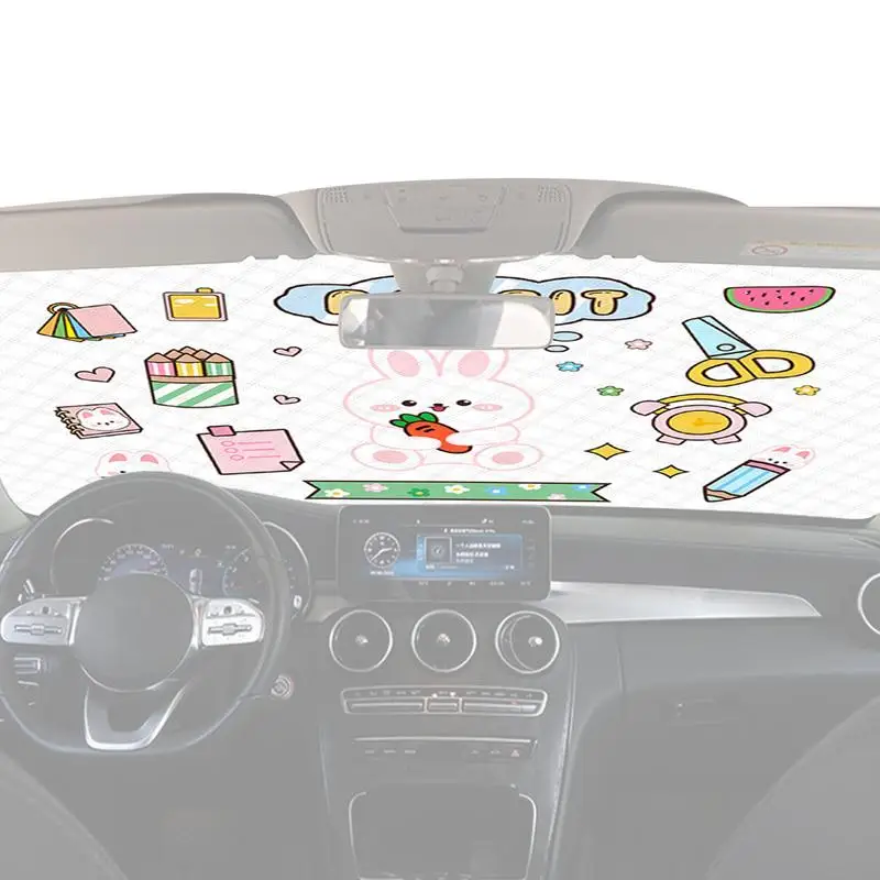 

Windshield Cover For Snow Cartoon Waterproof Windshield Snow Cover With 3-Layer Protectin Windshield Frost Protector Cover
