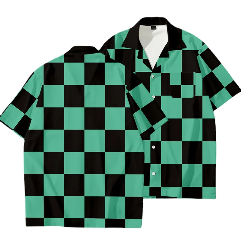 Костюм для косплея из аниме рассекающий демонов рубашка с коротким рукавом и