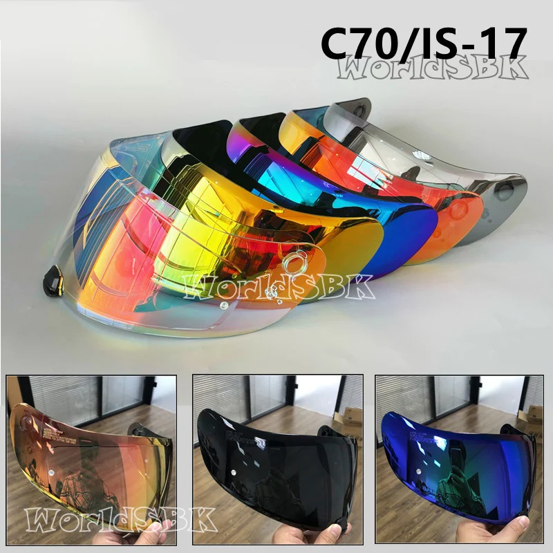 C70 / IS-17  Iridium Visor Lens Revo Lens For Motorcycle Full Face Helmet Visor Lens