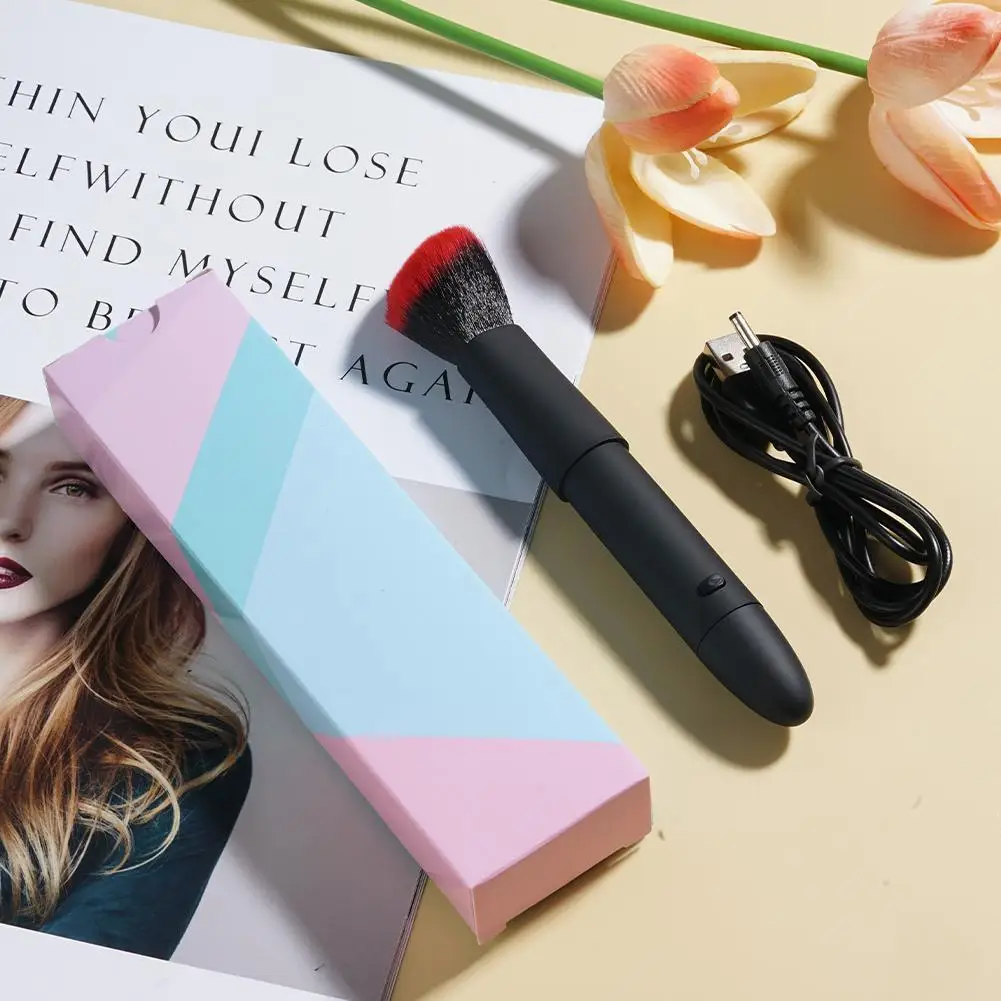 

1PCS Portable Beauty Brush USB Charge Electric Makeup Cosmetics Tool Blending Concealer Foundation Brush Black Tools E3Z1