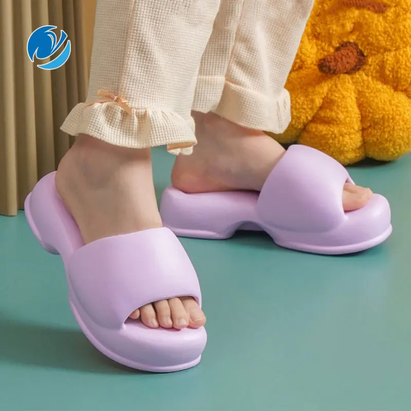 

Mo Dou Slippers for Women EVA Thick Soft Sole Home Shoes Non-slip for Outdoors Concise Solid Cozy Fashion Slides Shock-Absorbing