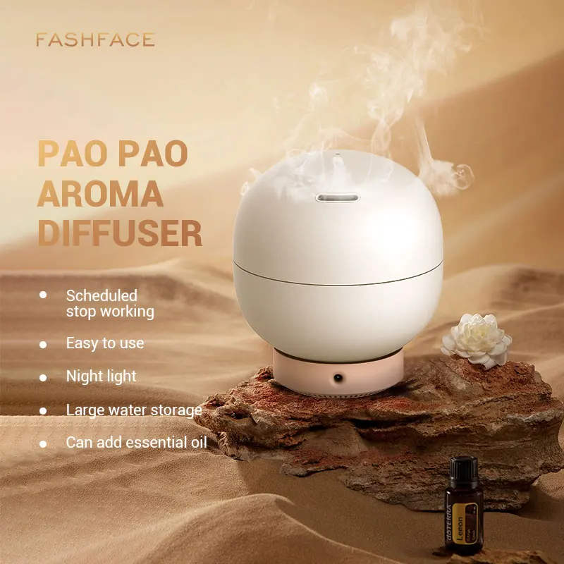 Desk Air Humidifier Essential Oil Diffuser 500ML Large Capacity Aromatherapy Humidifier with Night Light for Home Bedroom Office