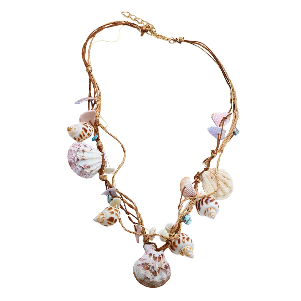 

Shell Necklace Creative Unique Hawaiian Beach Pearls Summer Style Hand Made Decor Miss Sea