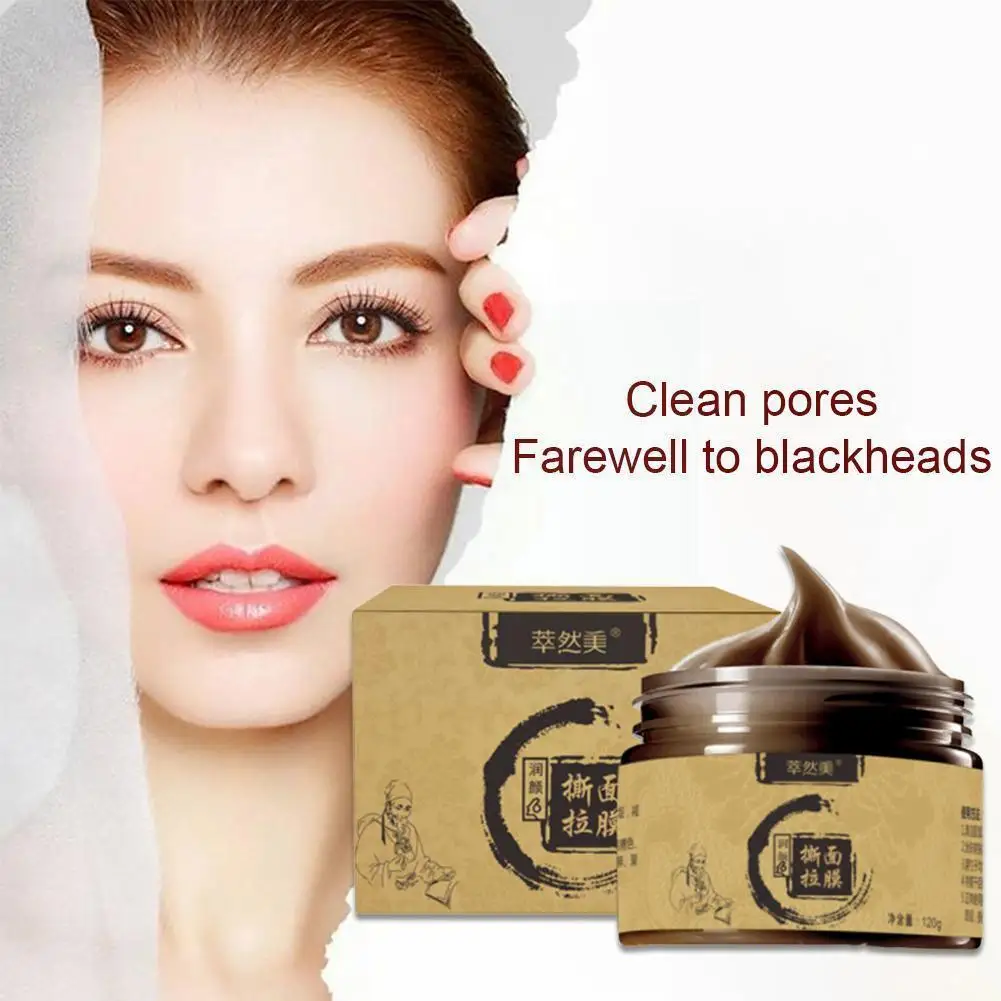 

120ml Herbal Beauty Peel-off Tearing Shrinks Pores Remove Blackheads Acne Herbal Brightening Ginseng Face-pack Un V3e1