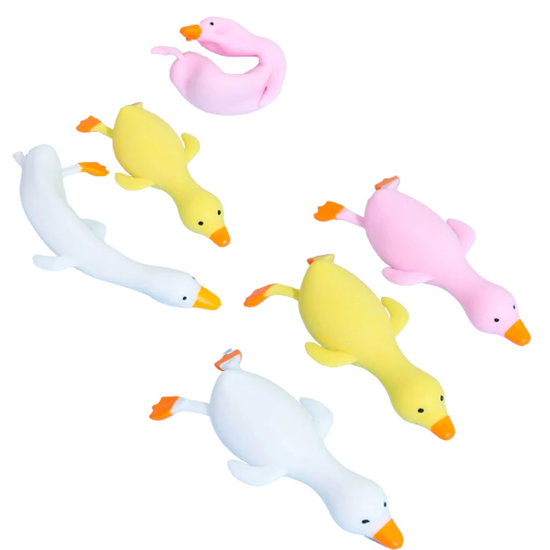 

Random Fun TPR Cute Cartoon Duck Stress Relief Squeeze Ball Reliever Squish Toy Animal Antistress For Children Adult Gifts