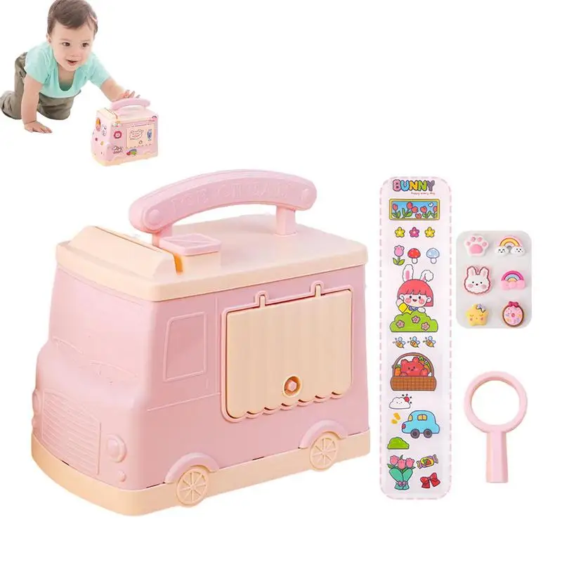 

Car-shaped Coin Bank Car Shaped Piggy Bank Large Size Piggy Coin Money Bank With Handle And Sticker Kid's Money Saving Bank Best