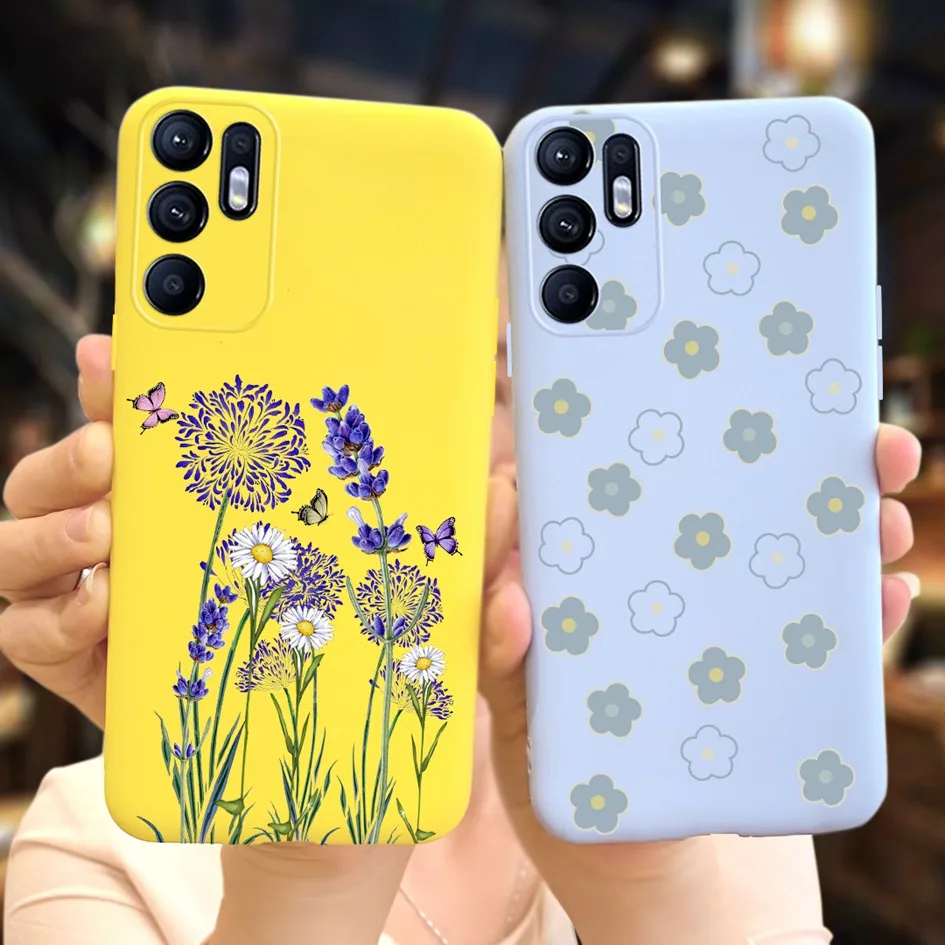 Чехол для OPPO Reno 6 4G 5G 2021 чехол телефона с популярными цветами рисунком конфет Pro