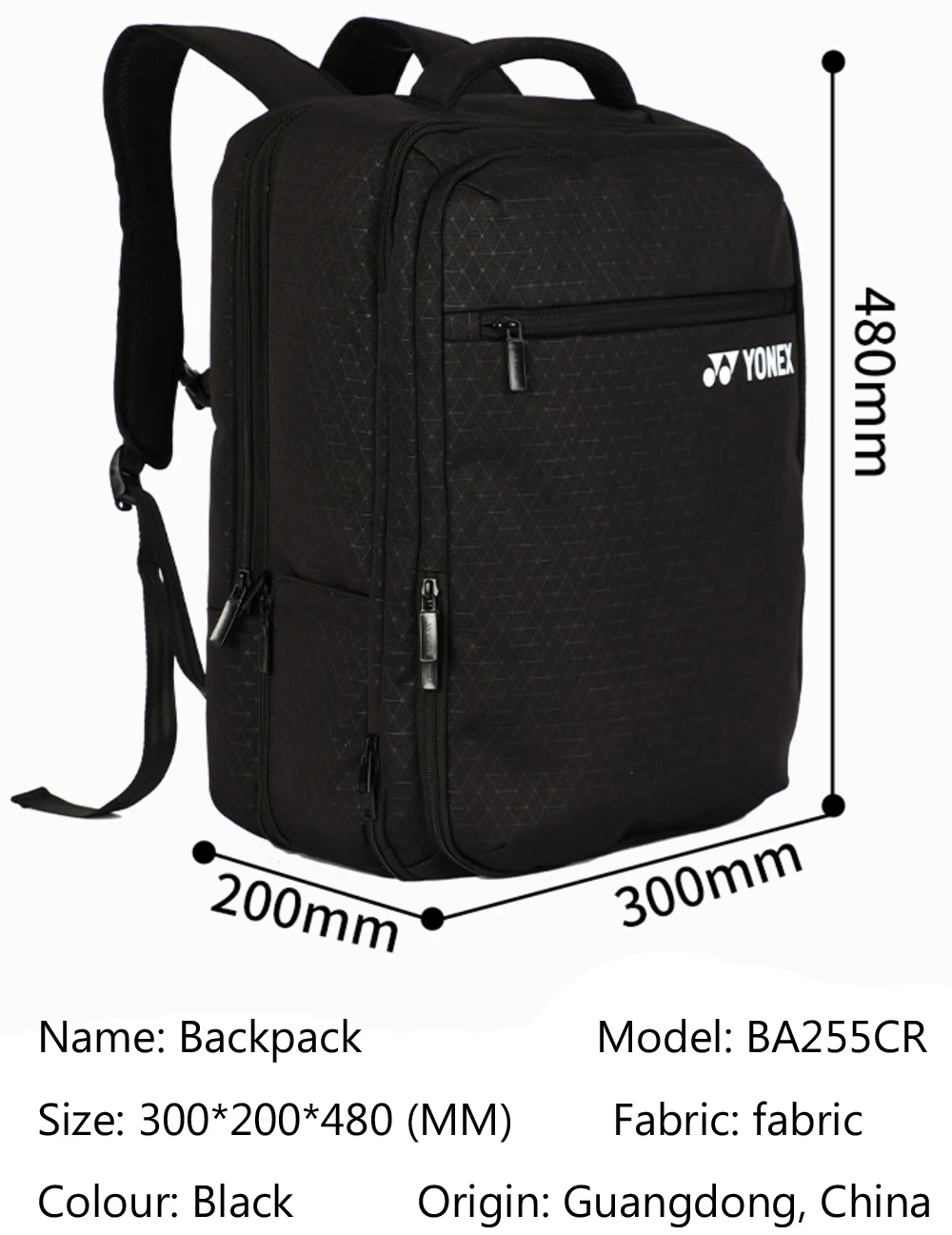 YONEX Scalable Design Plaid Badminton Backpack For 3-4 Rackets Light Durable Tennis Racquet Bag With Shoes Compartment Women Men