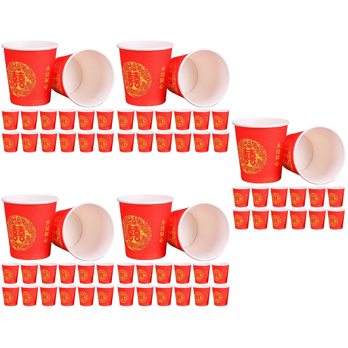 

500 pcs Practical Practical Paper Cups Party Paper Cups Thicken Paper Cups for Beverage Storage Wedding Party Decor