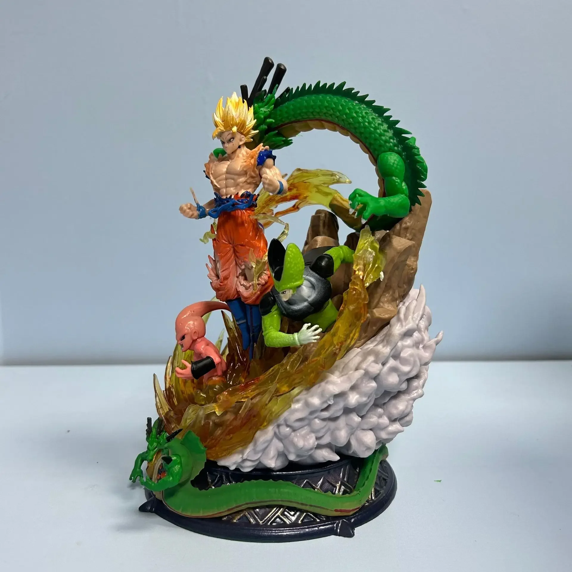 Фото 20 см Dragon Ball Z Рисунок Ssj3 Goku Фигурки Дракон ПВХ Статуя GK Коллекционная модель игрушки ПОДАРОК №2