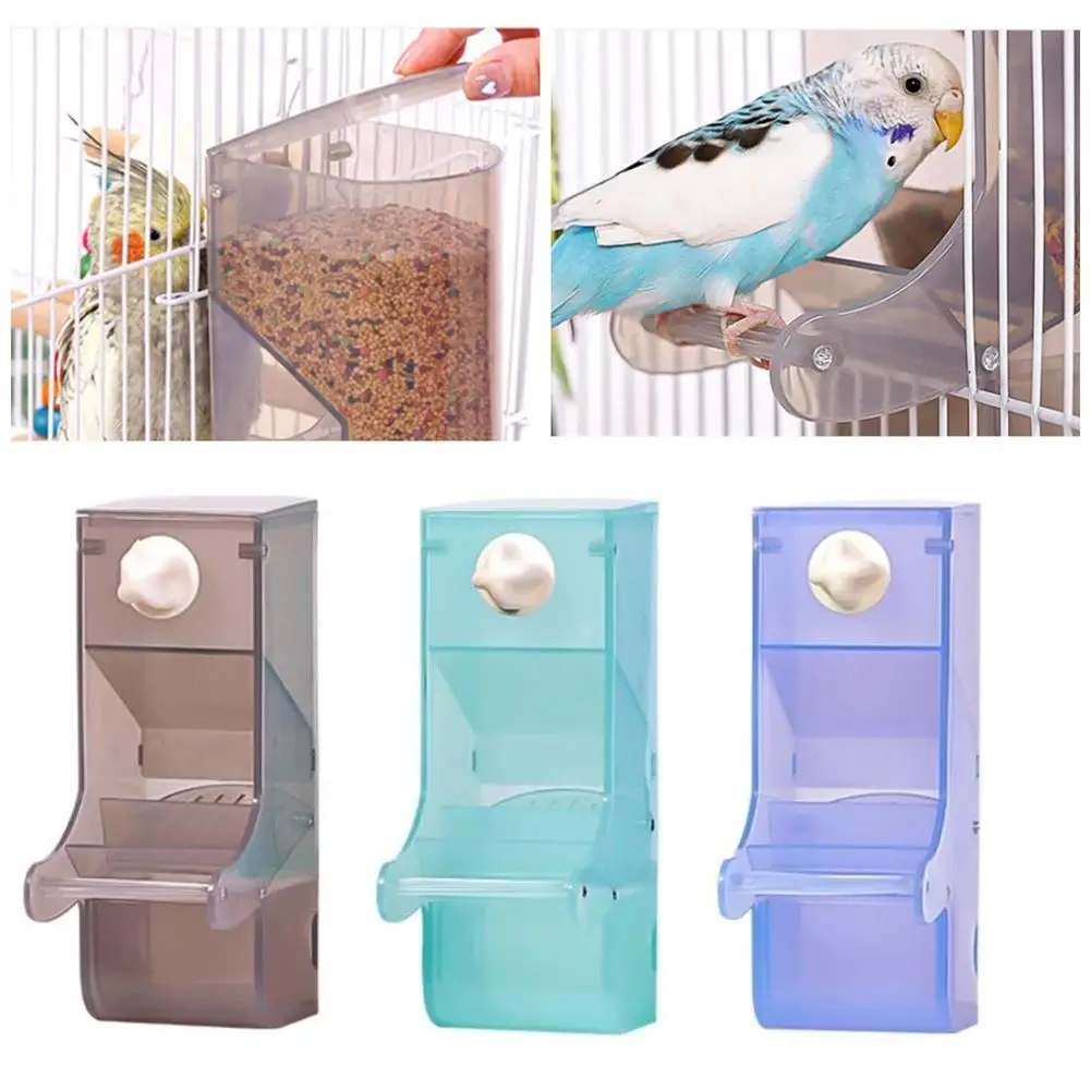 

Parrot Food Box Bird Feeder Automatic Anti-splash Anti-sprinkling Feeding Devices Bird Supplies