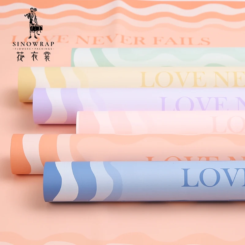 

Sinowrap Diy Flower Packing Paper Colored One Side Printed Decorative Flower Paper Hot Sale Gift Wrapping Papel Jewelry Wrapping
