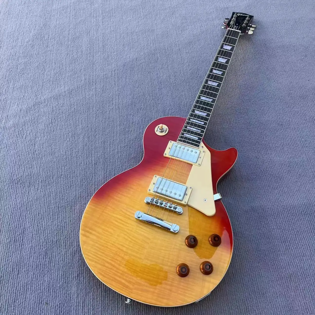 Send in 3 days Flame Maple Top G Les Standard Brown LP Paul Electric Guitar in stock  HDFHBFDBN