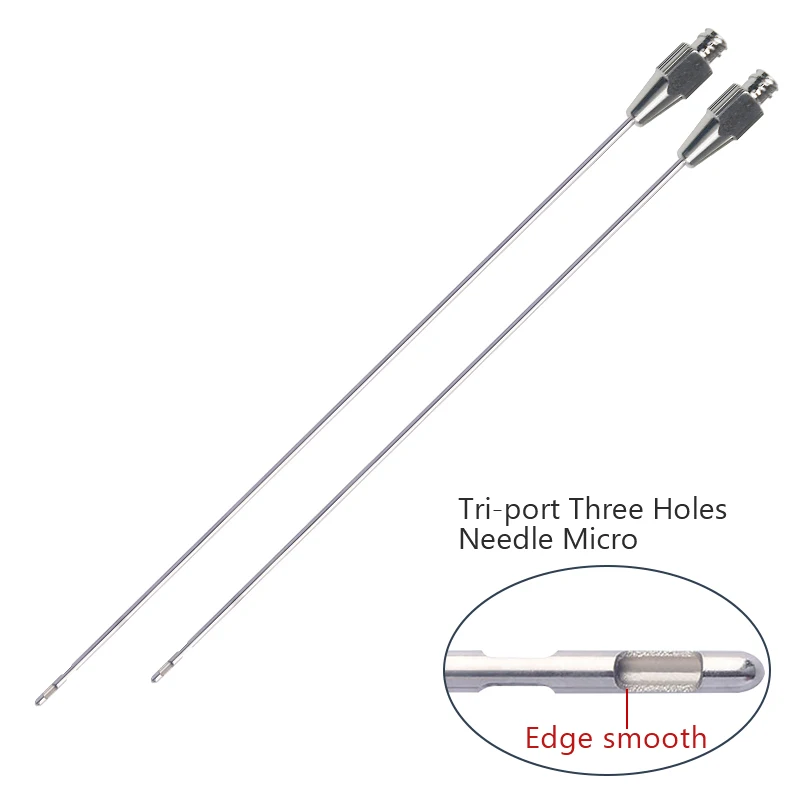 

1pcs Autoclavable Micro Needle Tri-port Three Holes Liposuction Cannula Fat Transplantation