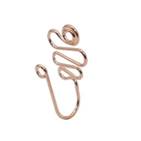 original copper wire spiral fake piercing nose ring punk gold silver color also can be ear clip cuff