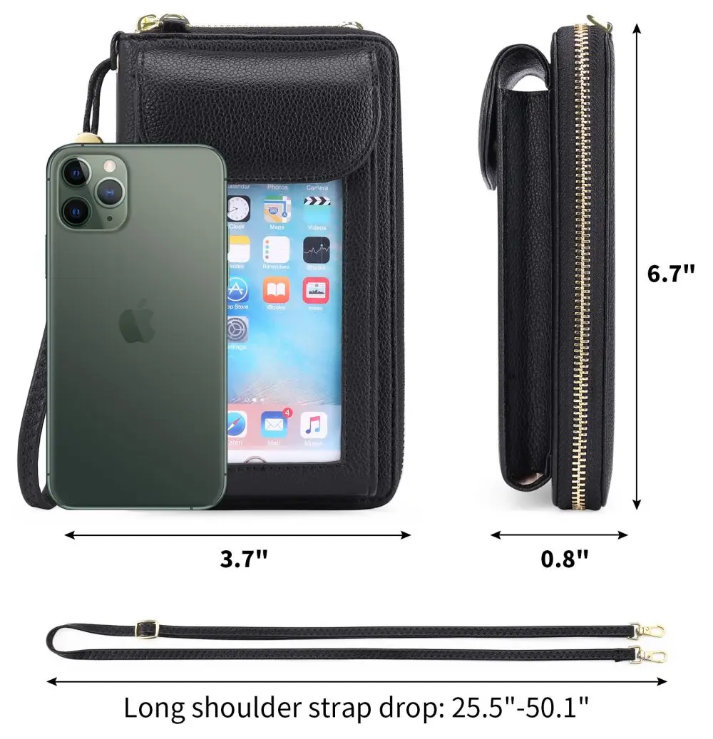 Touch Screen Messenger Mobile phone Bag Female 2023 New Purses Trendy Simple Shoulder Small Bag Mini Mobile Wallets Money Bags