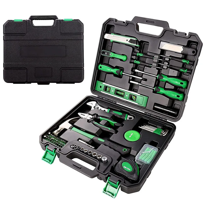 124pcs Large-capacity Tools Box Sets Plastic Rigid Suitcase Storage Box Waterproof Shockproof Parts Organizer Suitcase Toolbox