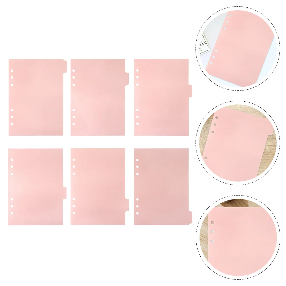 

12 Pcs Partition Baffle Binder Tabs Plastic Index Classified Labels A5 Dividers Pp Notepad Markers