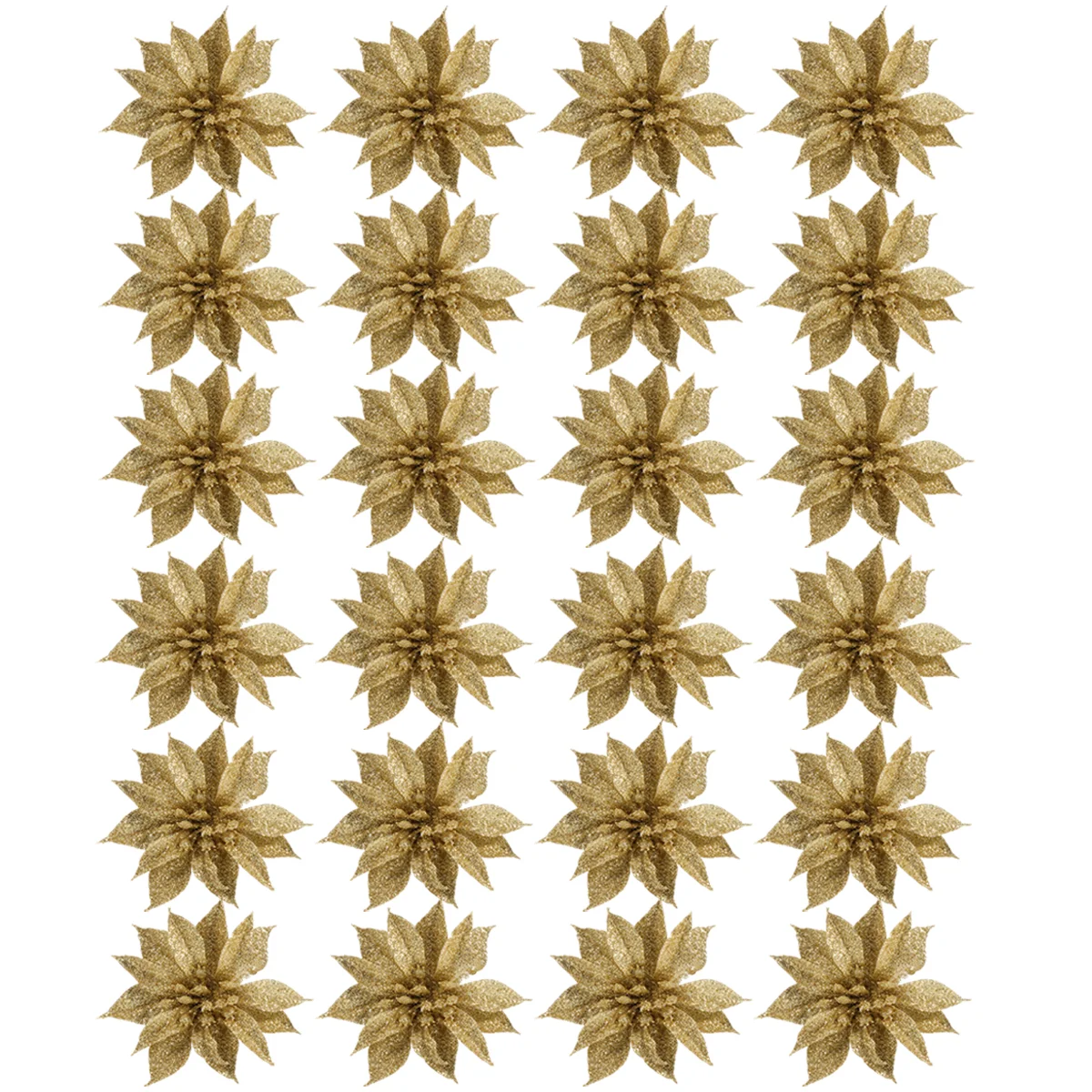 

24 Pcs Christmas Flower Garland DIY Decorations Multicolor Wreath Pvc Accessory