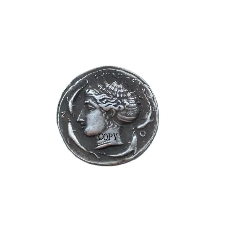 

G(56) греческая древняя Aresosa Artemis BC 405-380 посеребренные копировальные монеты