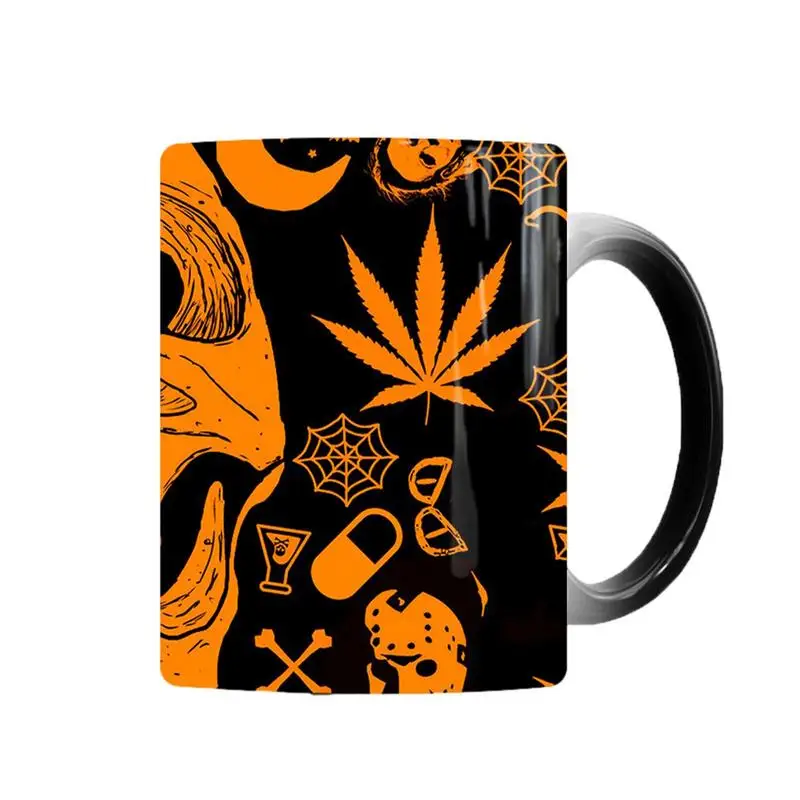 

Color Changing Coffee Heat Sensitive Mugs Ceramic Mug High-Temperature Resistant Drinking Magic Tea Cup Supplies Surprised Gif