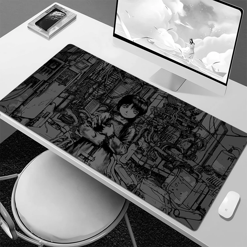 

Lain Office Accessories Mousepad Kawaii Gamer Table for Pc Gaming Computers Computer Desk Carpet Xxl Mouse Pad Animes Desktops