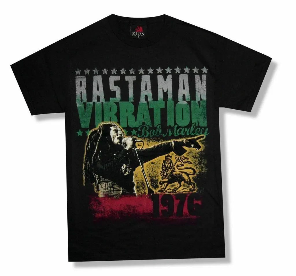 

Bob Marley Vibration 1976 Mens Black T Shirt New