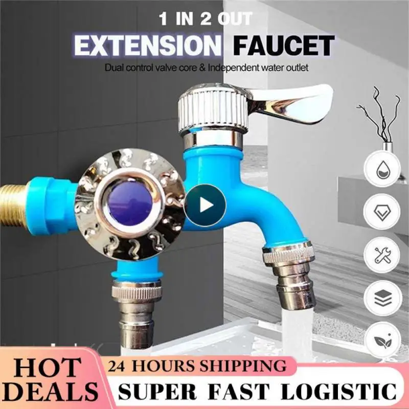 

5/8/10PCS Random Color Water Tap 3/4 Quick Connector Outdoor 3 Ways Interface Plastic Faucet Hardware Parts Antifreeze Outlet