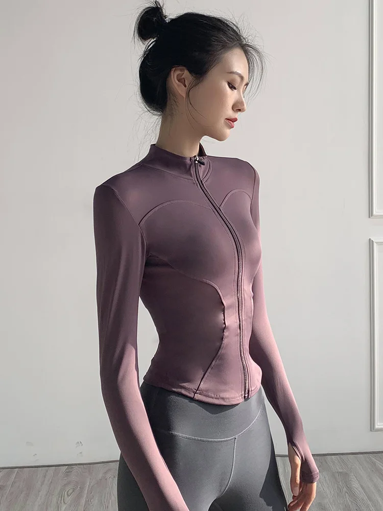 Fitness Outerwear For Women Tight Fitting Quick Drying Sun Protection Top Long Sleeved Professional Running Sports Jacket