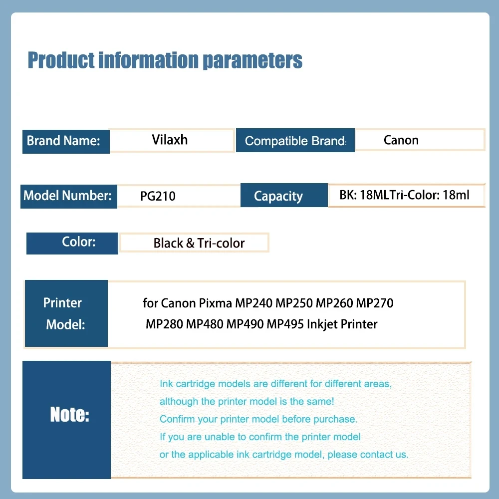 Совместимый картридж PG210 CL211 pg210 cl211 210 211 для принтера Canon Pixma MP240 MP250 MP260 MP270 MP280 MP480 MP490