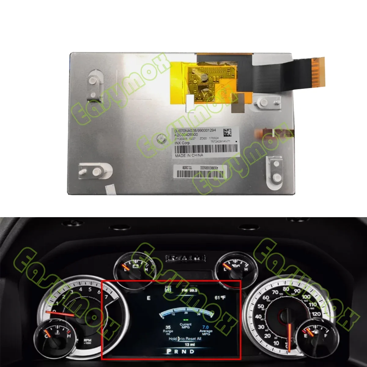 ЖК-экран с диагональю 7 дюймов для Dodge Ram 1500 2500 3500 DJ070NA02B 2014 2015 2016 2017 2018 годов 2013-2019 гг.