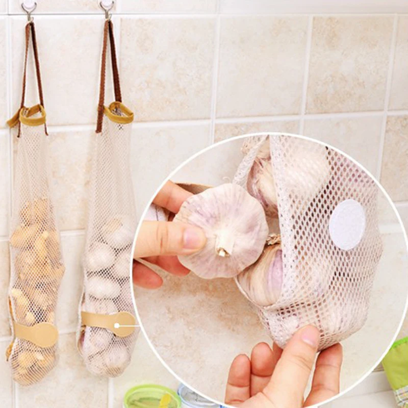 Сетчатая подвесная сумка для хранения овощей и фруктов портативная кухонная