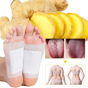 10Pcs Ginger Foot Patches Bamboo Sleep Quality Improve Anti Swelling Detox Stress Relax Body Weight 