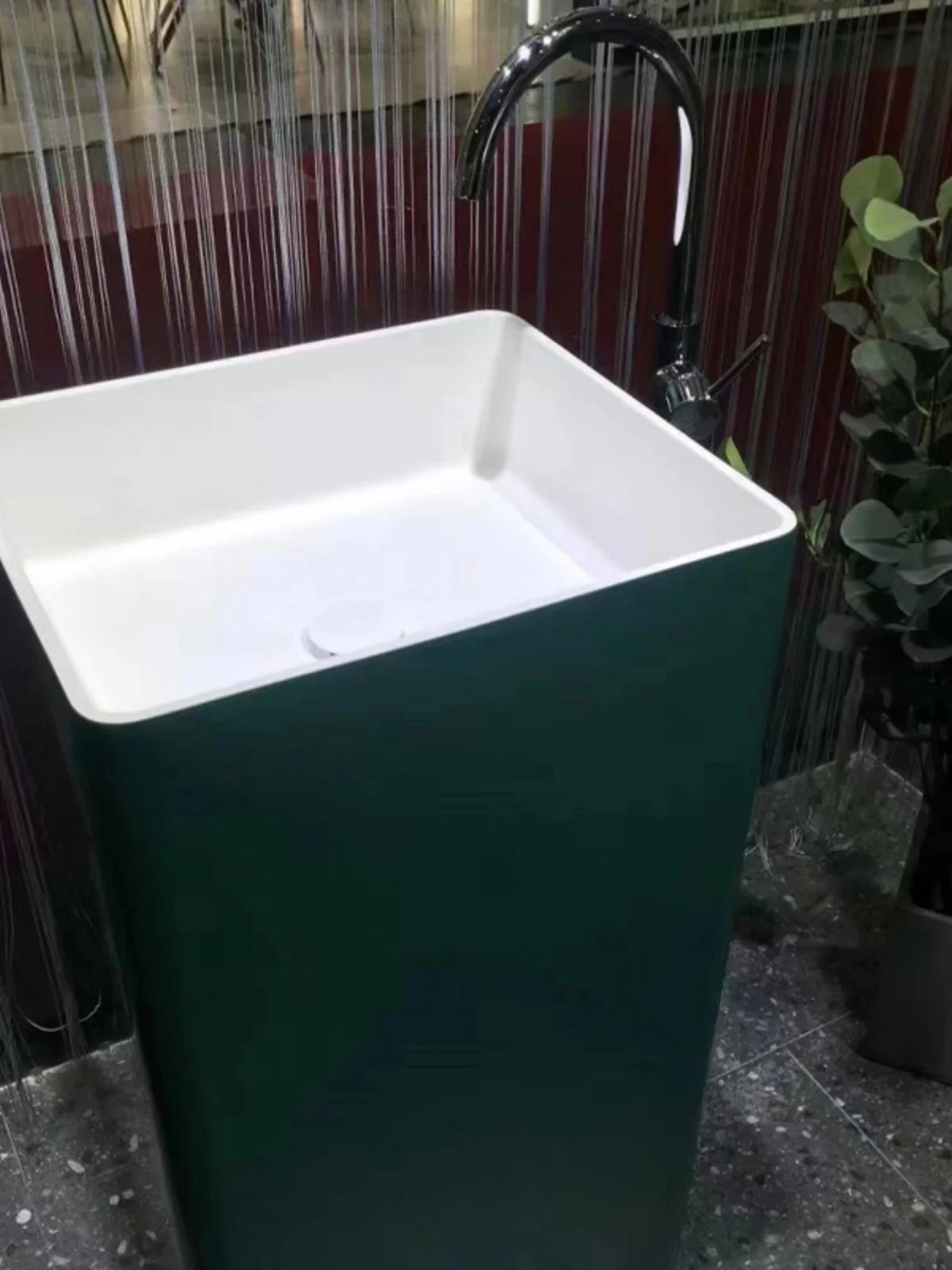 Полимерная на ощупь кожа искусственный камень ручная умывальная раковина для