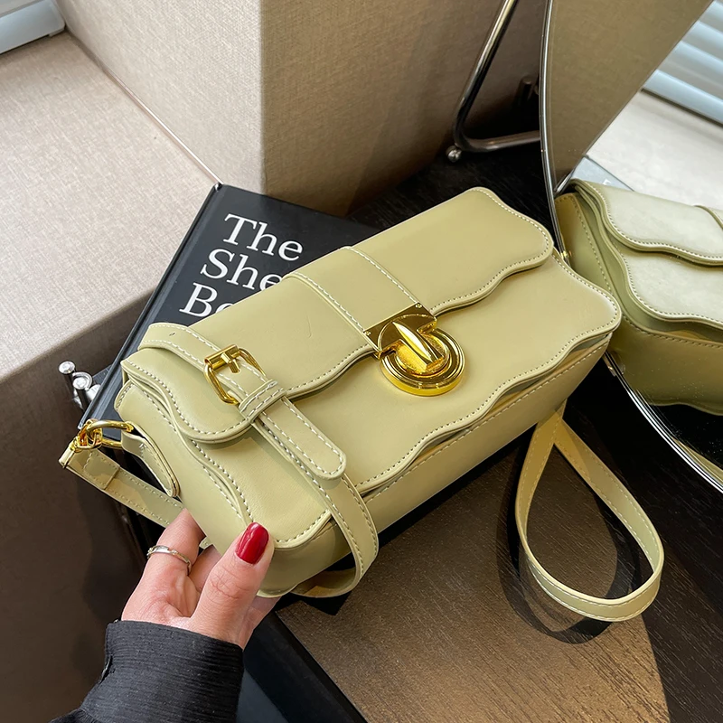 

Fashion Square Crossbody Bag For Women 2023 New High Quality PU Female Solid Color Black Purple Green Shoulder Bag Purse