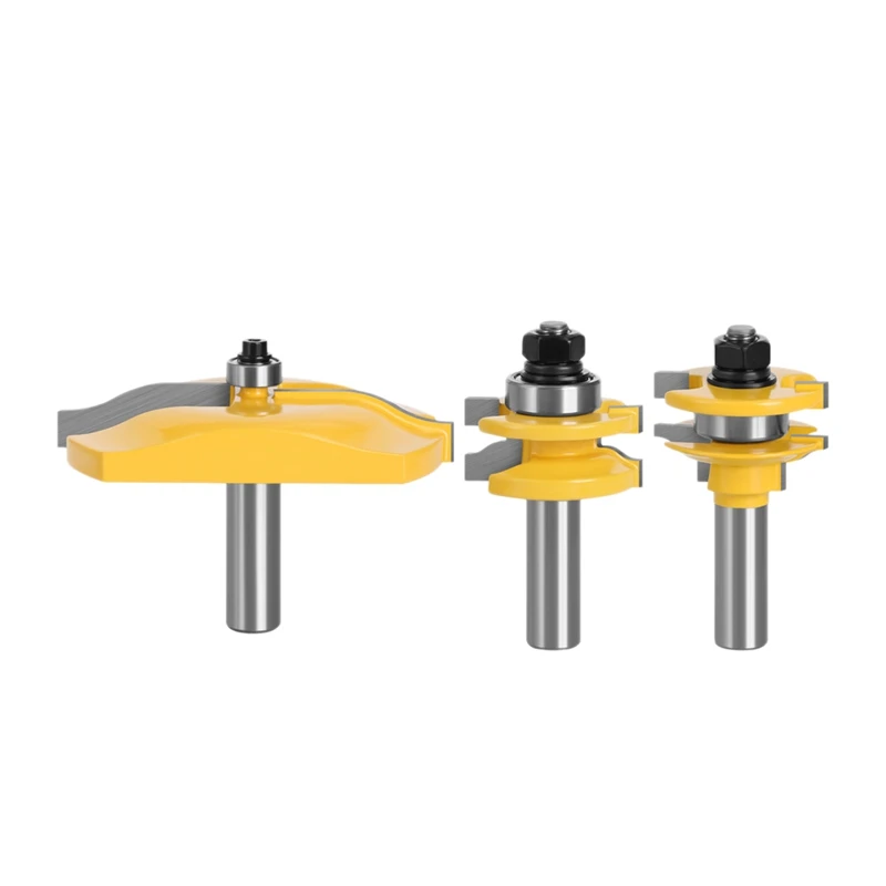 

3 Pcs Shank Woodworking Router Bits Wood Milling Cutters Tool Wood Miter Planing Tool Adapter