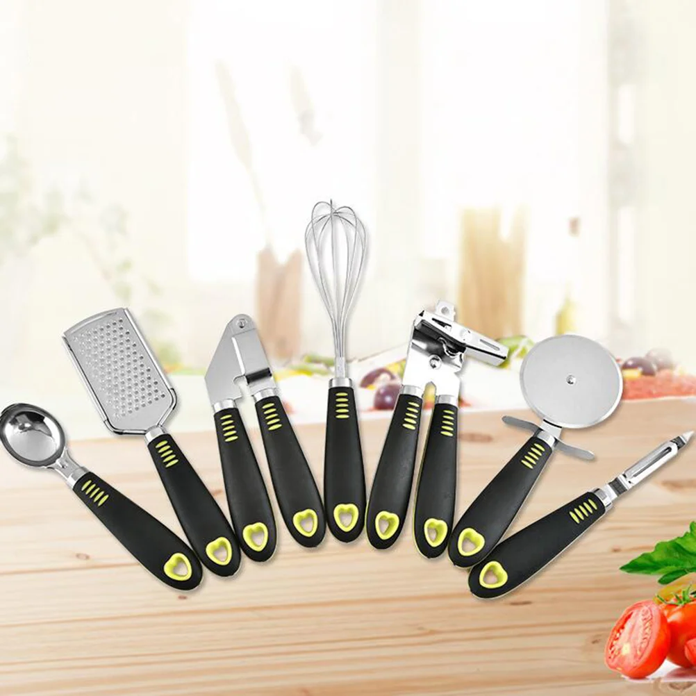 

7 Pcs Can Opener Pizza Wheel Cheese Set Fruit Parer Can Opener Nonstick Cookware Kitchenware Pizza Wheel Fruit Parer