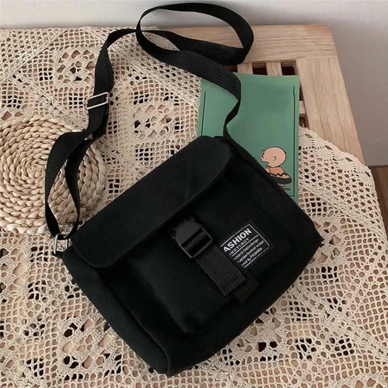 Женская Холщовая сумка в японском стиле маленькая сумочка на плечо для девушек