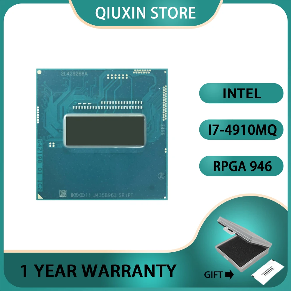 

Intel Core i7-4910MQ i7 4910MQ SR1PT CPU Processor 8M 47W Socket G3 2.9 GHz Quad-Core Eight-Thread / rPGA946B